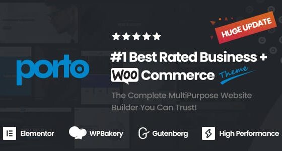 Porto WordPress Theme - most powerful, customizable, and user-friendly WordPress theme with WooCommerce & website builder for building modern sites - High performance, quality & mobile optimized, Full Site Editing, Post Type Builder, WPBakery, Elementor and Gutenberg ready
